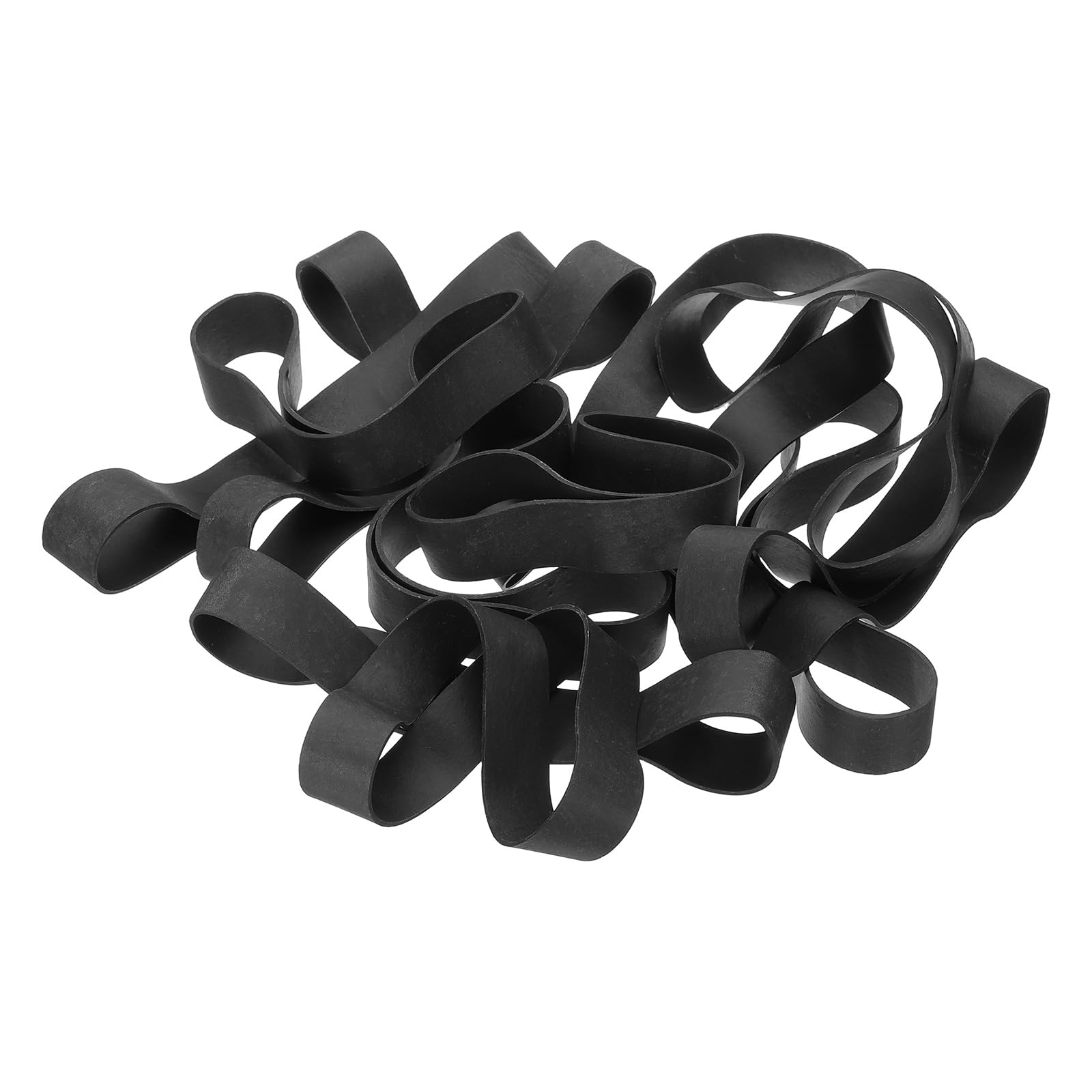 QUARKZMAN 30Pcs Elastici In Gomma, 7.48 X 0.79 Pollici Elastici Stretchabili In Gomma Articoli Per Ufficio E Casa Per Cartelle Scatoline Fissare Bidoni Della Spazzatura, Nero