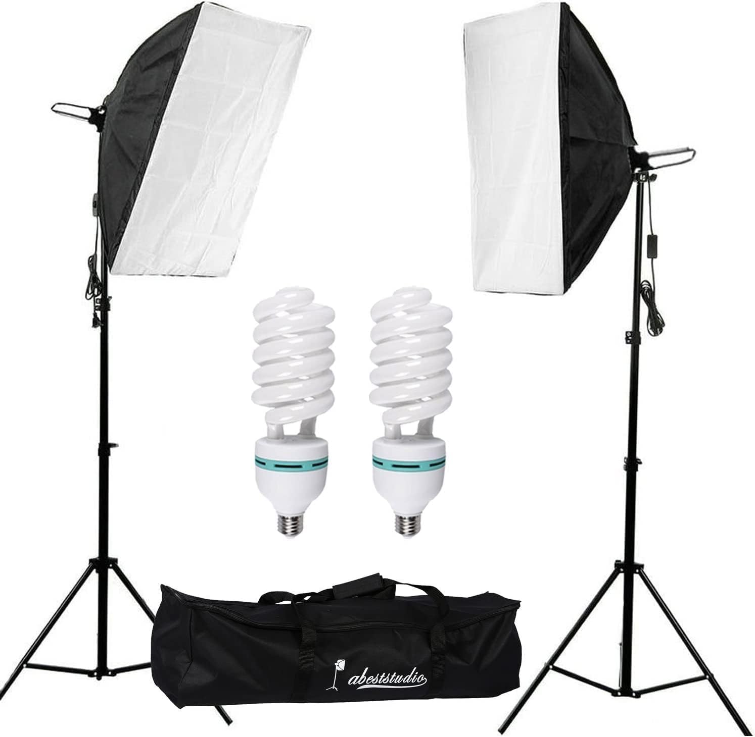 Abeststudio 2x135W Continuous Lighting Kit 20"x28"/50x70cm Softbox Soft Box Photo Studio Set