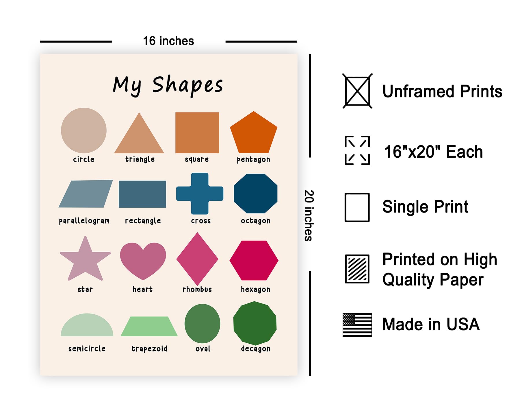 Printable Basic Shapes Chart