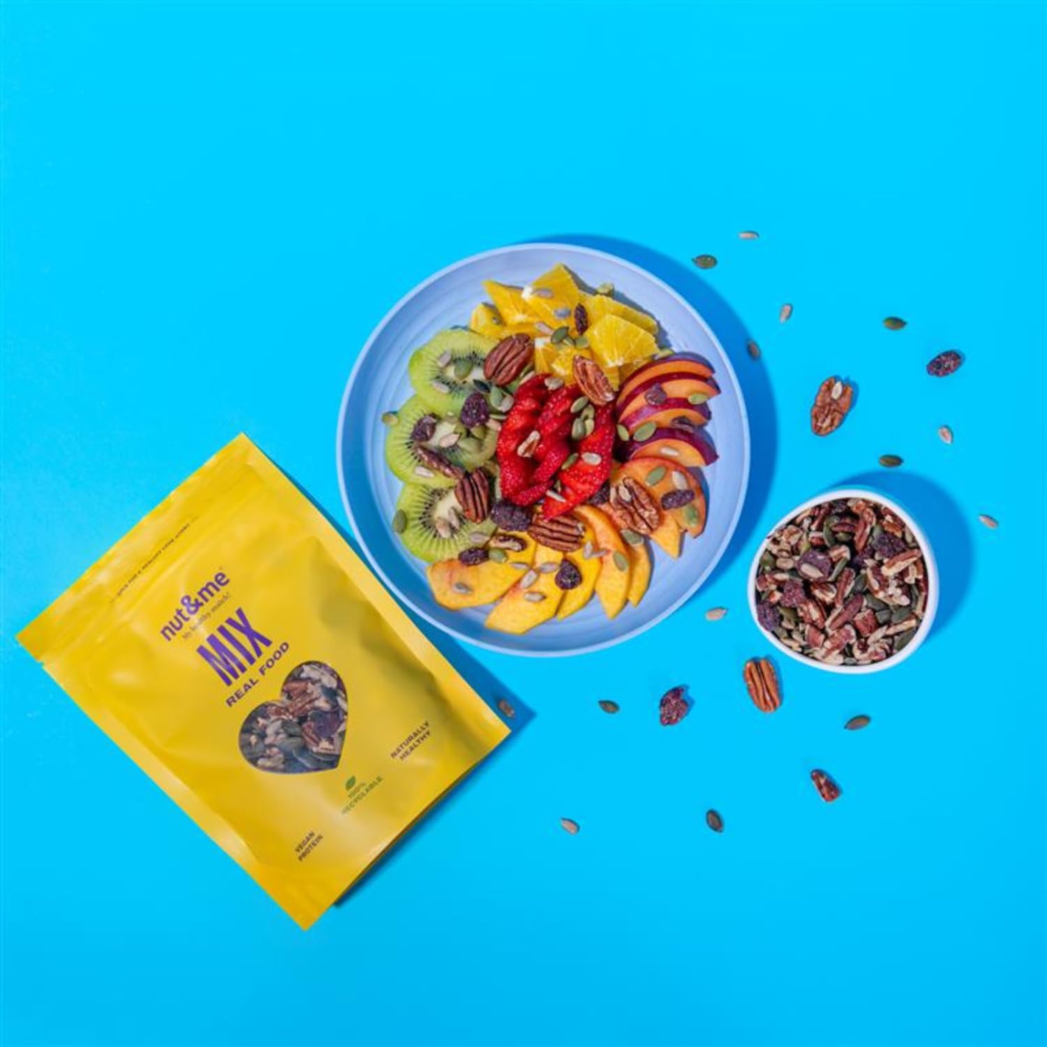 Mix frutos secos gourmet 1kg nut&me | Mezcla de Frutos Secos para Ensalada | Semillas y Frutos Secos | Sin Gluten | Vegano |