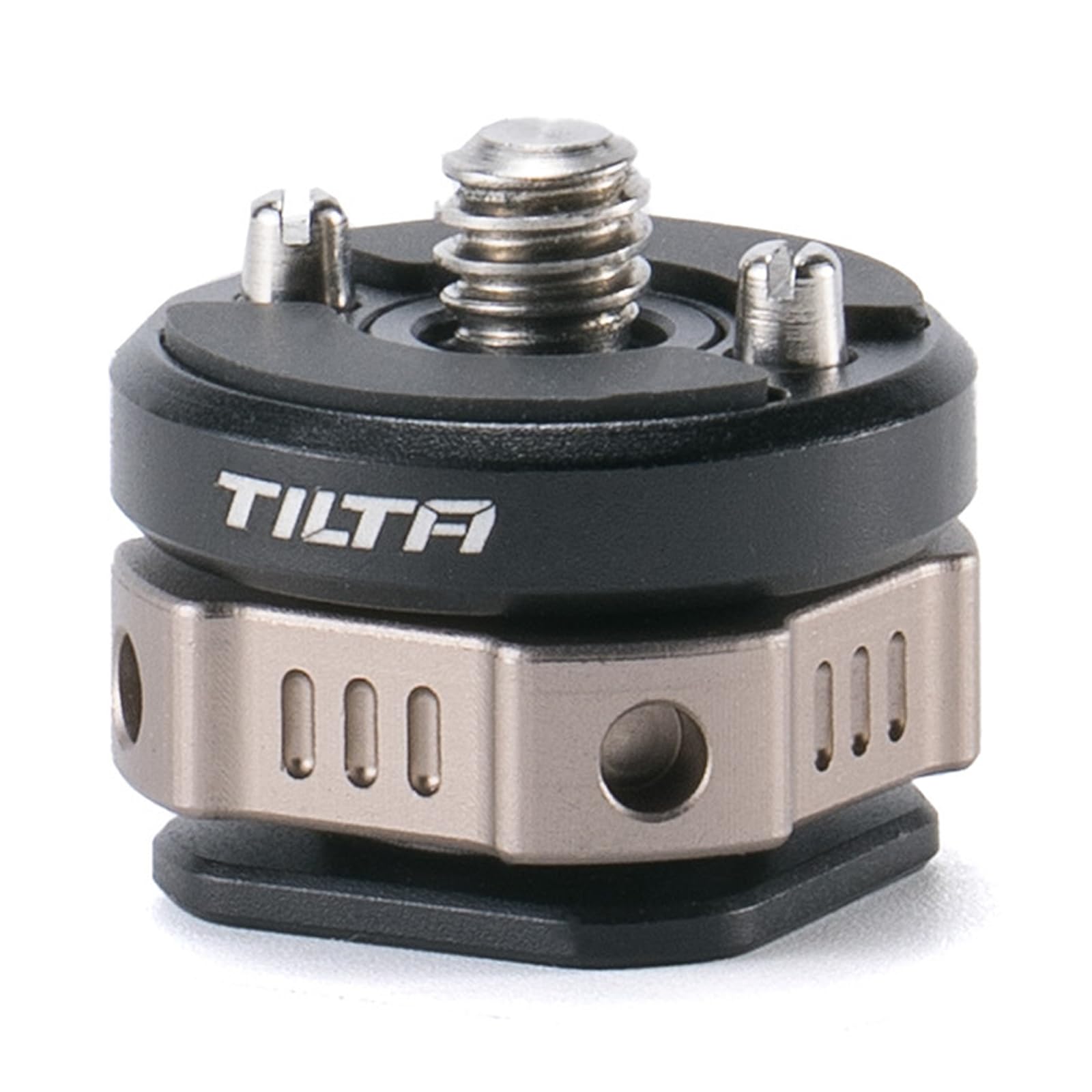 Tilta Adaptateur griffe compatible avec support de téléphone trépied, filetage 6,35 mm vers adaptateur de griffe froide - Noir TA-PMB5-CS-B