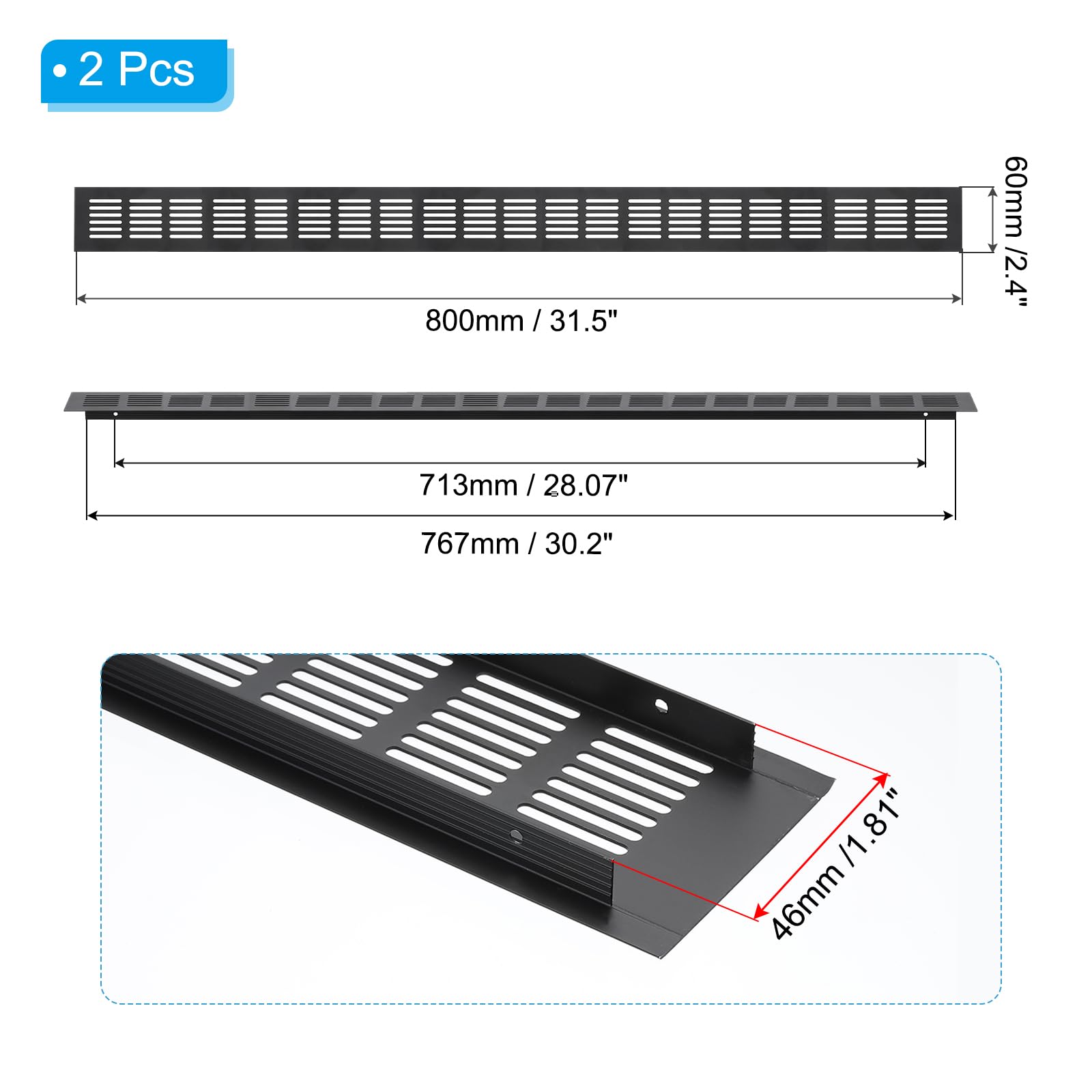 PATIKIL 31.5 x 2.4 Inch Door Air Vent Cover - Image 2