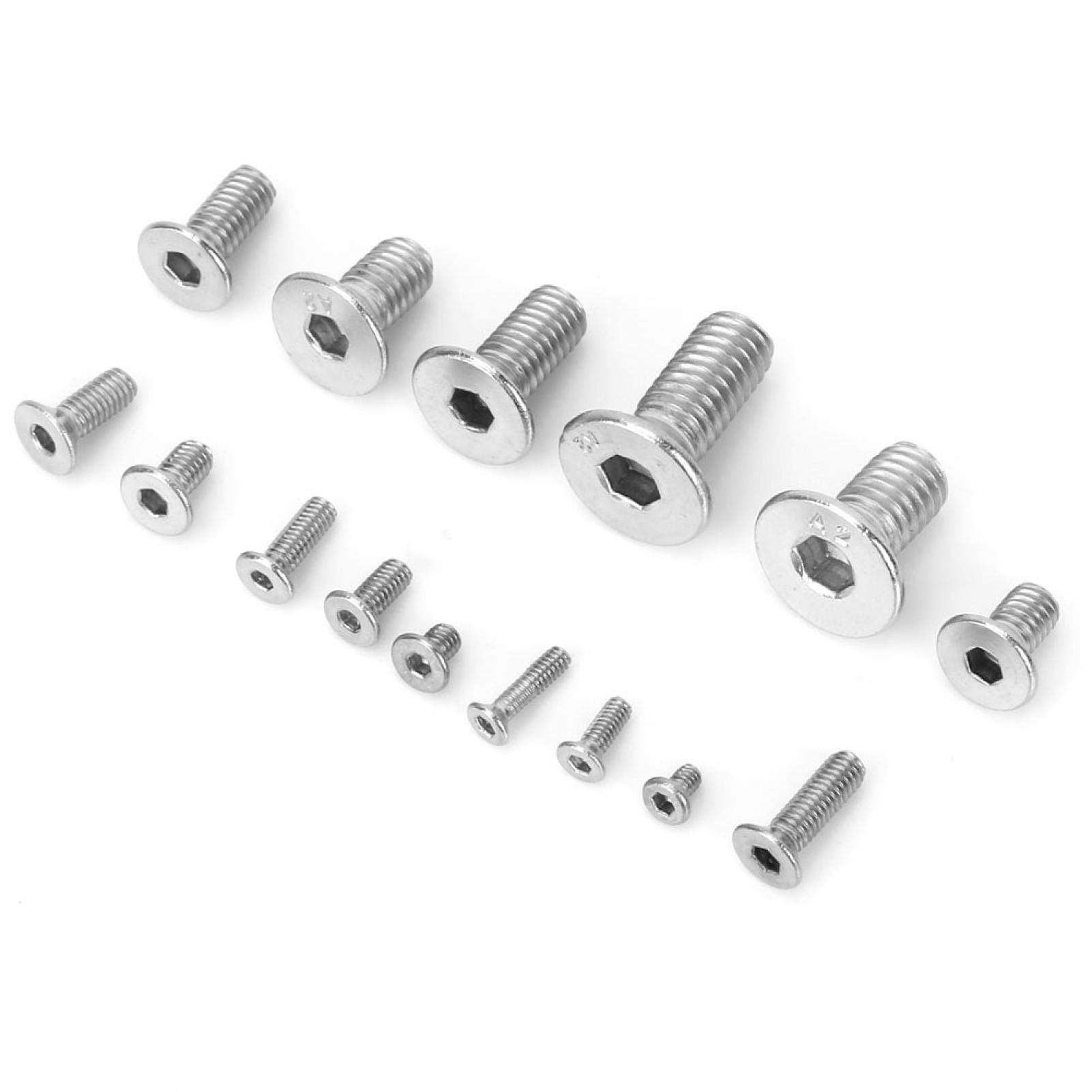 Set viti a bussola esagonale M4 316 in acciaio inox A4 con punta a