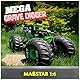 Monster Jam, offizieller Ferngesteuerter Gelände-Monster Truck Mega Grave Digger, über 60cm hoch, im Maßstab 1:6, Kinderspielzeug für Jungen und Mädchen