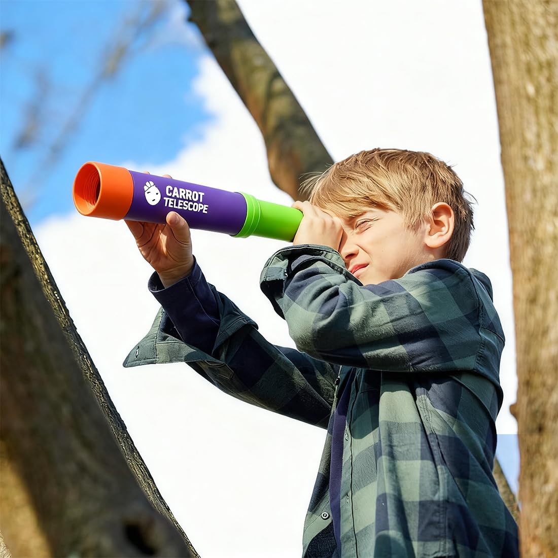 Cannocchiale per bambini, ingrandimento 8x, materiale plastico, regalo perfetto per l’osservazione degli uccelli, cannocchiale bambini, telescopio bambini