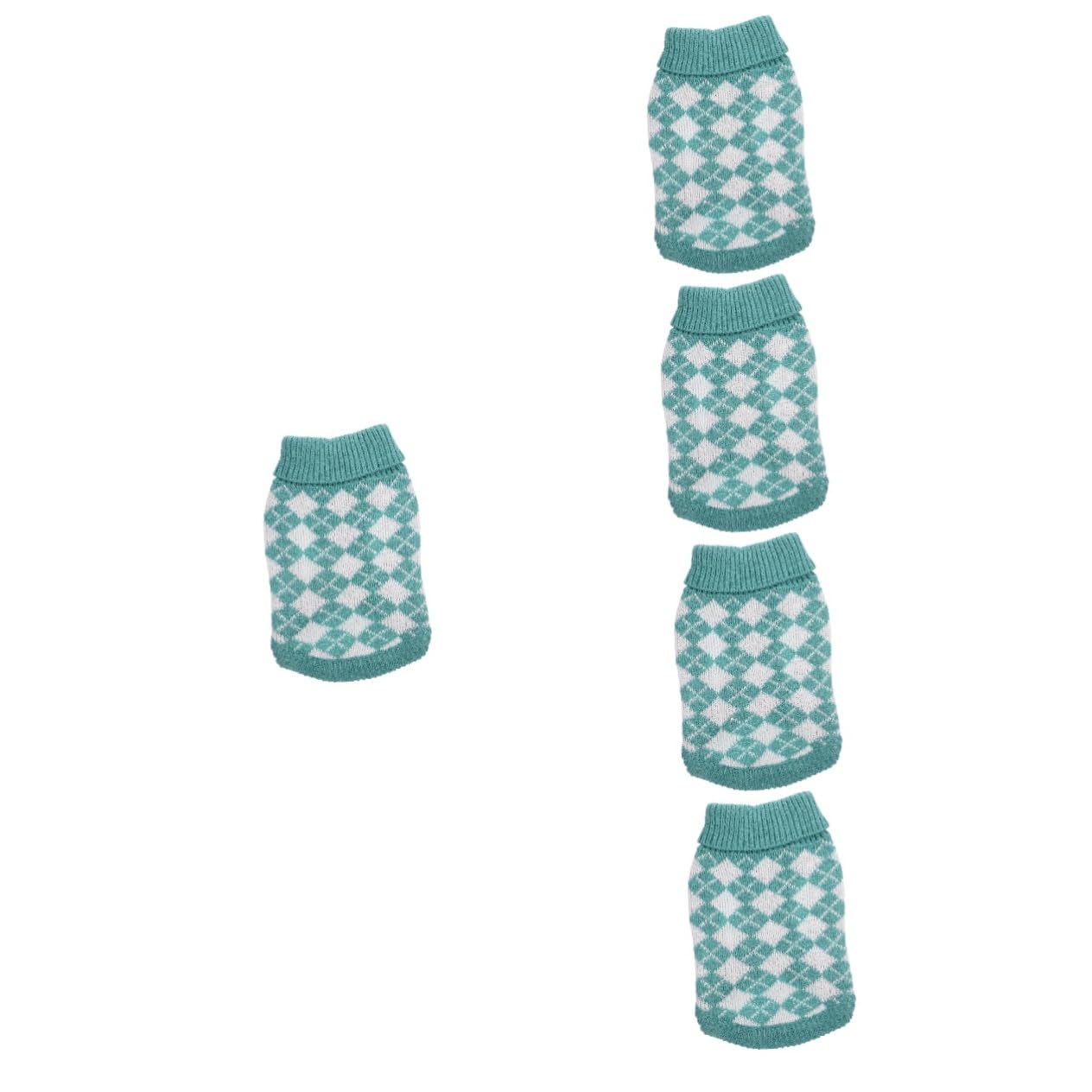 Sosoport 5pièces Pull pour Chien à Carreaux Vêtements Hiver pour Animaux De Compagnie Sweater Chaud Et Confortable pour Petits Et Chiens Look Adorable Et Stylé pour Animaux De Compagnie