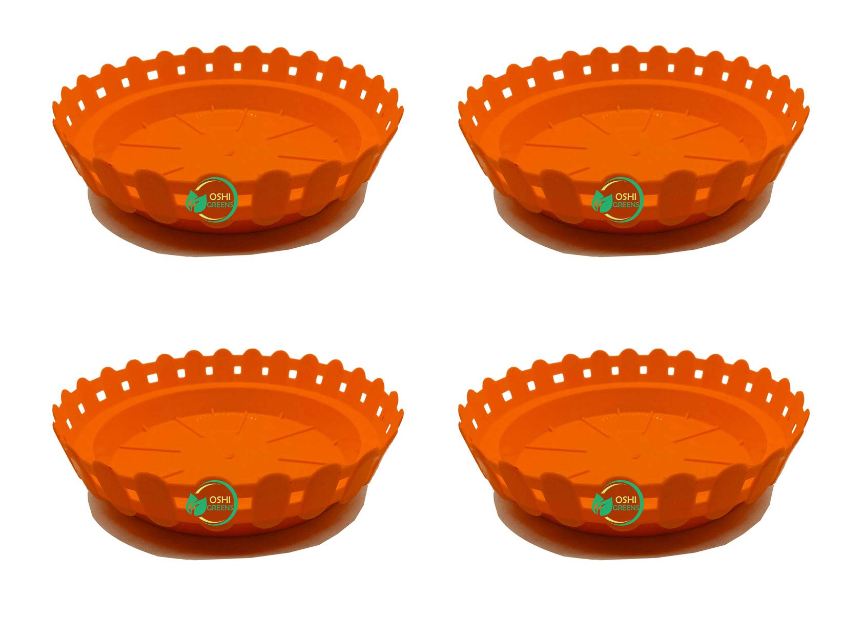 OSHIGREENS Plant Saucer 4 Pack of Clear Plastic Saucers Drip Trays 10 inch Flower Pot Tray for Indoors & Outdoor Plants or Planter pots (Orange) (B08XWHLDWN) Amazon Price History, Amazon Price Tracker