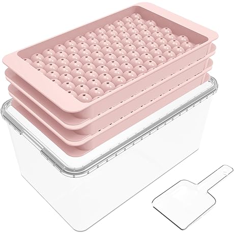 Lamesa Sphere Ice Cube Trays with Lid and Bin