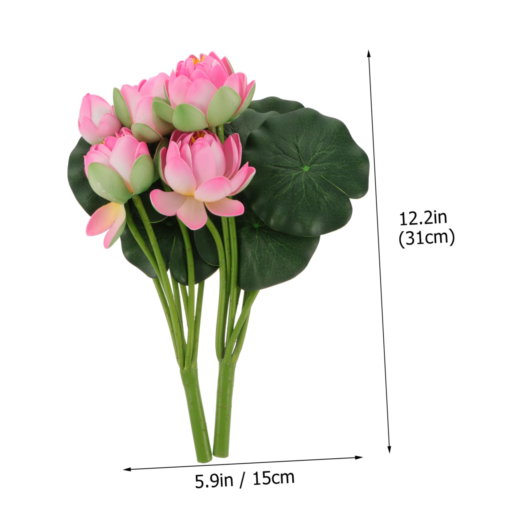 ULTECHNOVO Künstliche Rosa Blumen Stück 2 Veryhome aus Lotusblumen Eva in Blumendekoration Fensterbank und Büro