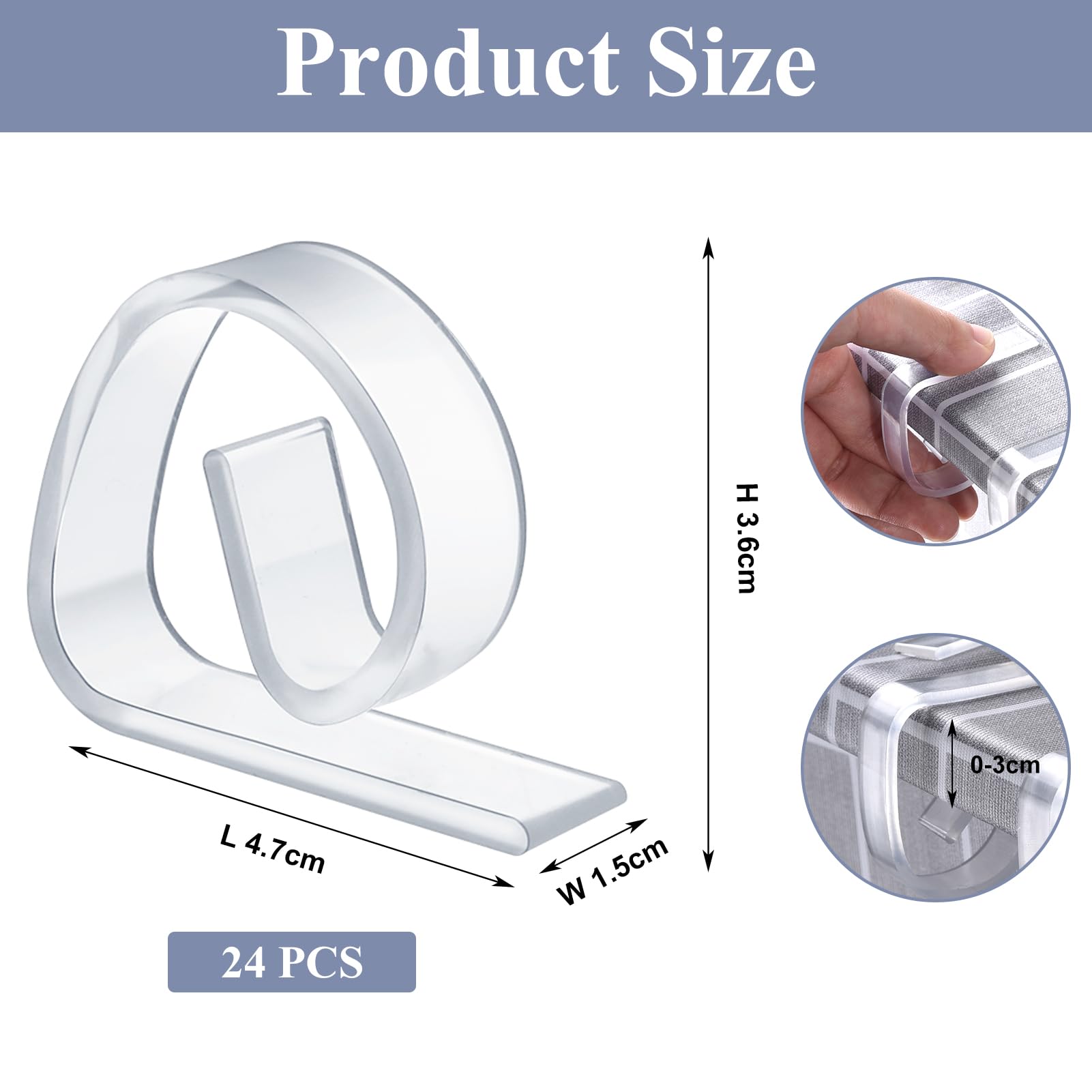 Windfeste Tischdeckenklammern Aus Edelstahl – 8 Stück, Für Dicke Tische Bis 4,6 Cm, Rosen-Design