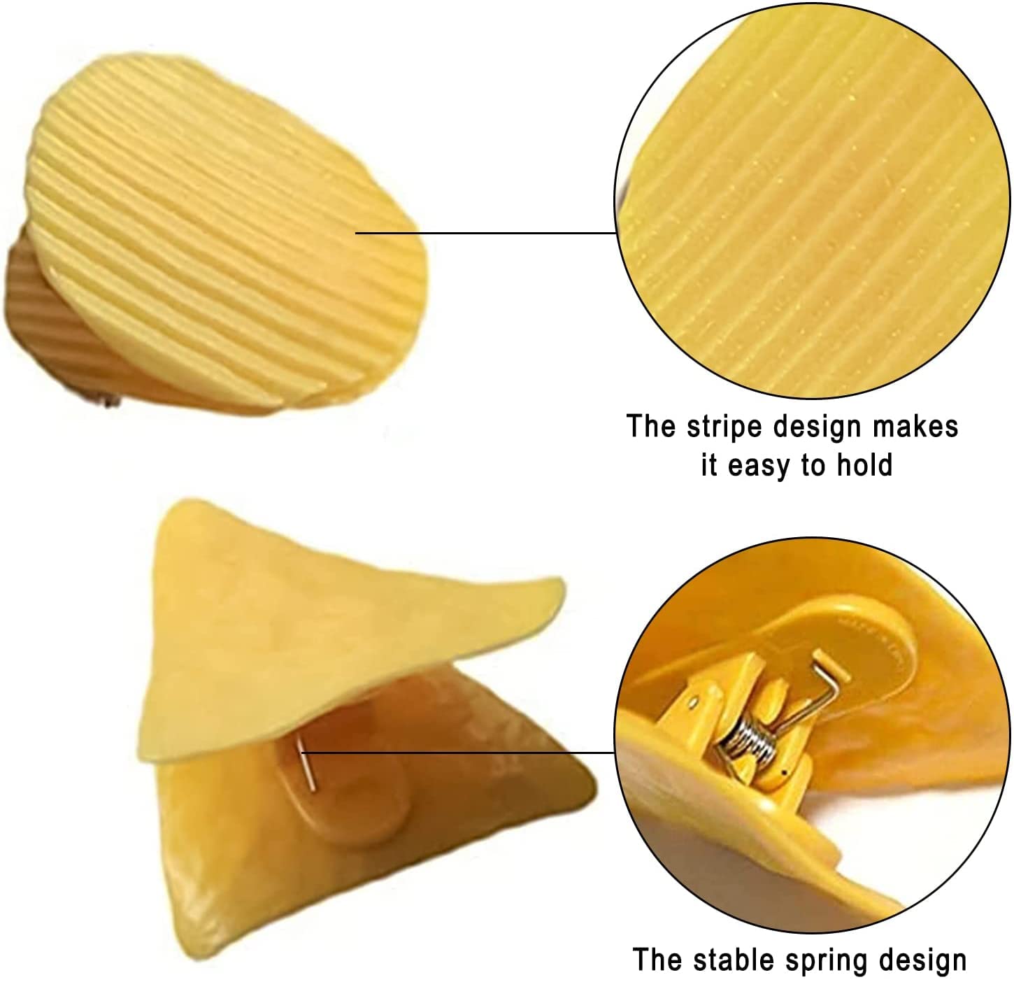 9 Pieces Of Potato Chip-Shaped Sealing Clips, Creative Food Sealing Clips, Snack Moisture-Proof Sealing Clips, Household Food Storage Clips (Round