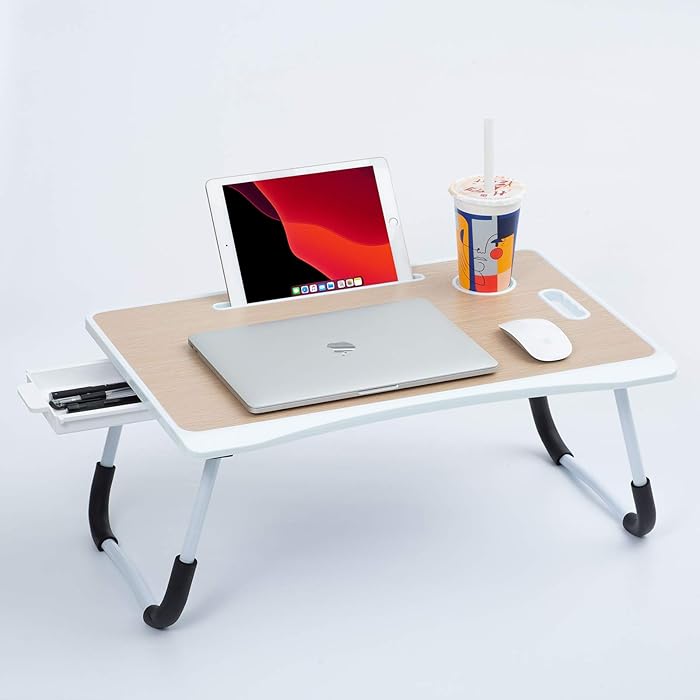 Buy [With Book Stand] Portable Laptop Stand Computer Table Bed Tray