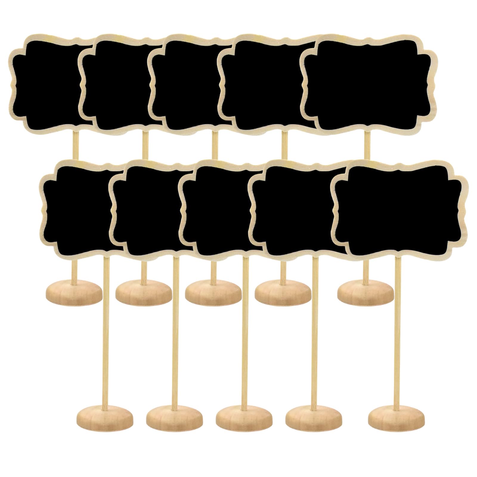 Lot De 2 Noirs En Bois à Suspendre 25 X 20 Cm, Petits Doubles Face