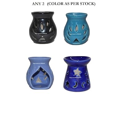 SPHINX Ceramic Diffuser/Aroma Oil Burner/Visarak Assorted colors - Set of 2 (Color as per stock)