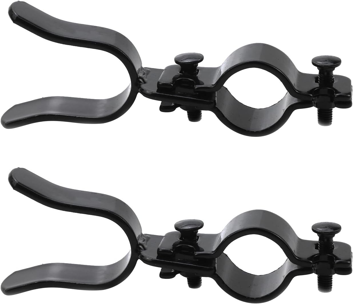 Chain Link Gate Latch 1-1/4" x 1-3/8",Gate Fork Latch Fence Latches for Outdoor Fence,Galvanized Chain Link Farm Fence Gate Latches for Metal Gates(2 PCS,Black Coated)