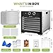 Household Food Dehydrators Machine with 8 Stainless Steel Trays Hold 10 lb Meats 24 H Digital Timer 194 °F Temperature Control Commercial Dryer for Jerky Meat Herb Fruit Vegetables Beef Black Knight