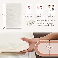 Vista 2 de Colchón japonés de piso con funda lavable, colchón de futón plegable, almohadilla para dormir de tatami con espuma viscoelástica engrosada, cama