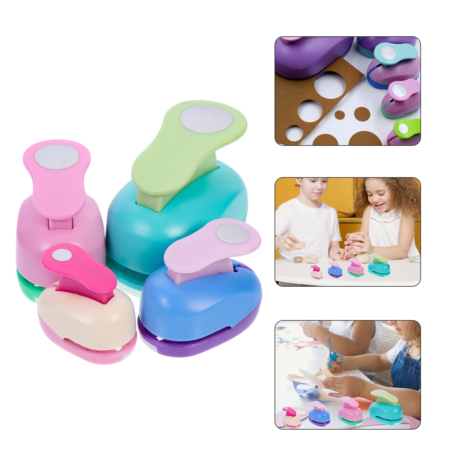 Perforatrice Carta per Ragazzo Ragazza Rotonda 4 Pezzi per DIY