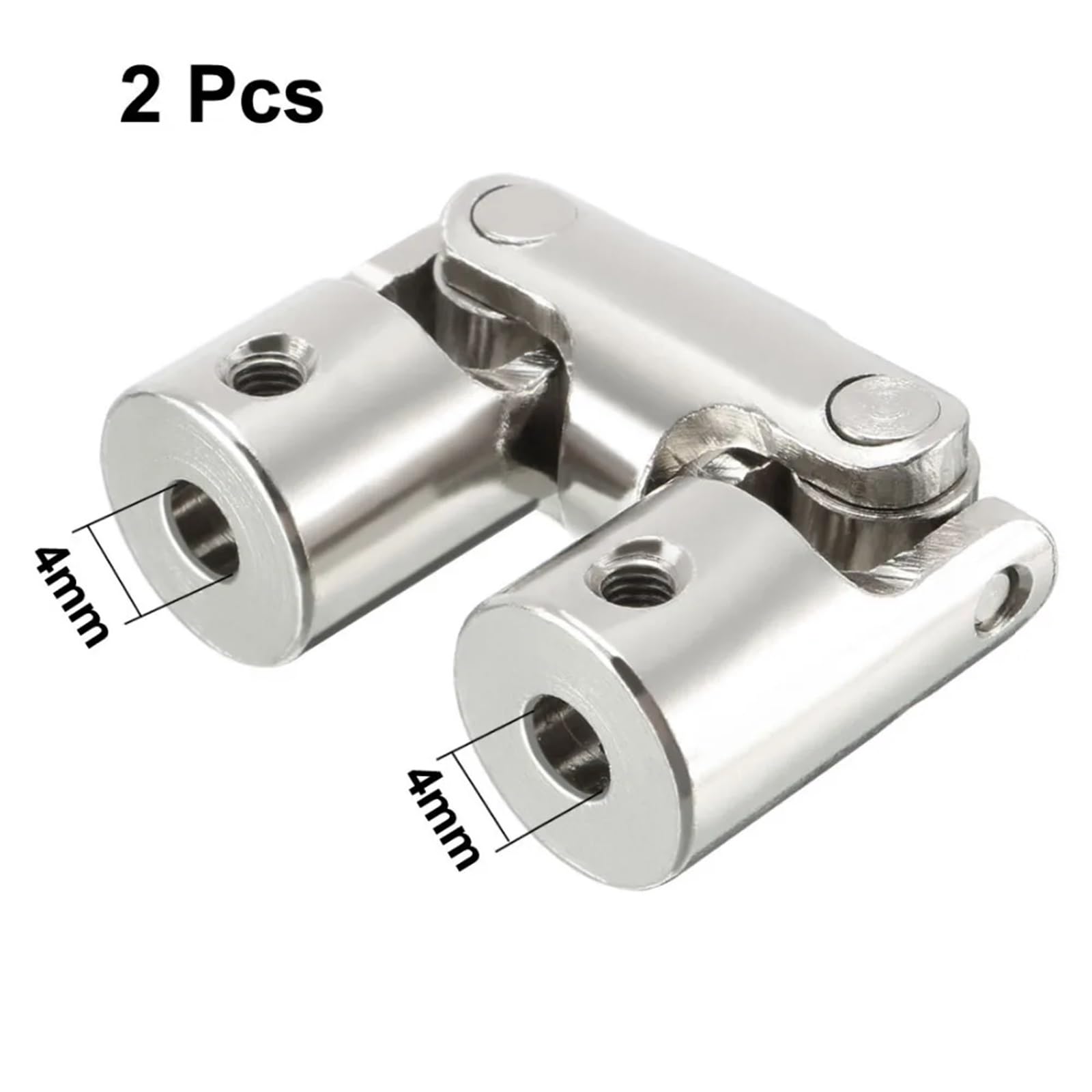 Junta universal Conector de junta universal Junta Universal giratoria de 6mm a 8mm, 4mm a 10mm de diámetro, engranaje de dirección, acoplador de junta en U, acoplamiento de eje, rosca M3 M4, 2 uds.(8m