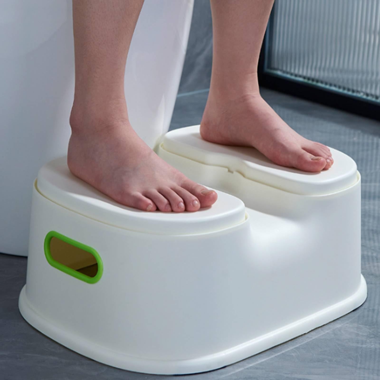 Asiento Baño con Abertura Central Resistente Al Agua Taburete Ducha Plástico Ergonómico para s, Gris