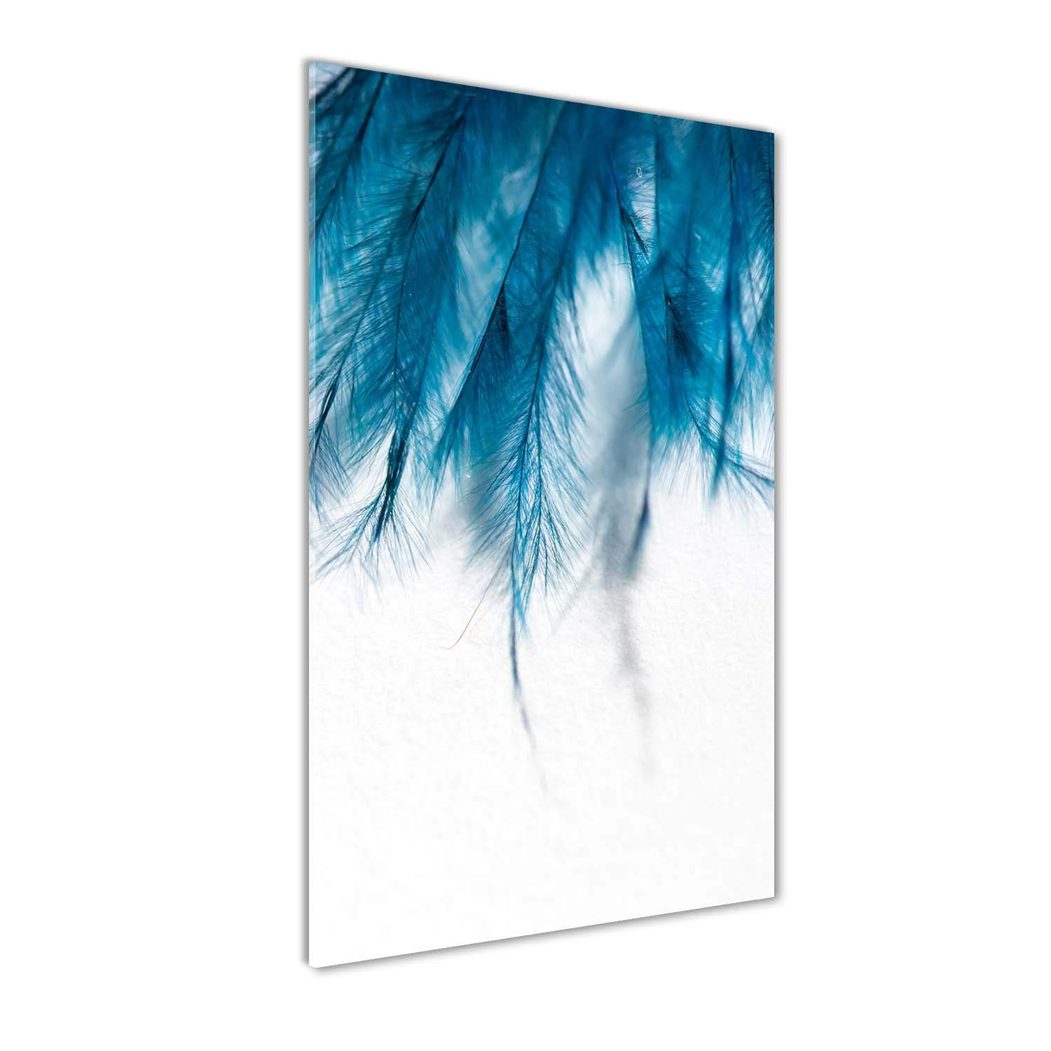 Déco mural derrière le plastique acrylique bleu tableau 50x100