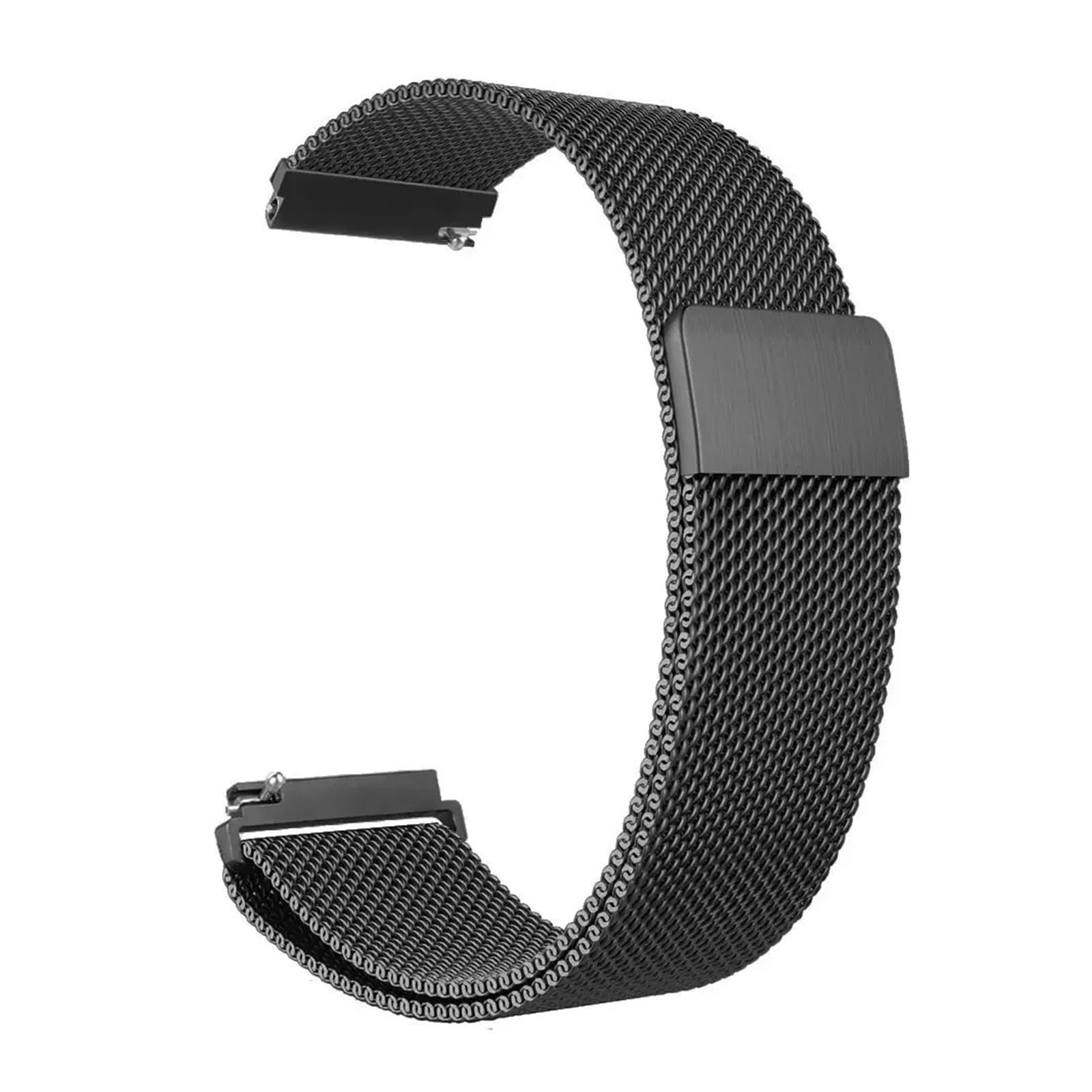 Bracelet milanais magnétique en acier inoxydable pour Samsung Galaxy Watch 7 6 5 4 40 mm 44 mm S3 Huawei GT4 GT3 (noir, 22 mm)