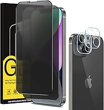 Coiwxmoi Verre Trempé pour iPhone 14 Anti Espion Mat et avec Caméra Arrière Protecteur [2+2 pièce],Mate Anti-Espion Vitre Protection écran Matte Anti-Reflet Dureté 9H Anti Rayures Anti-Spy HD Film