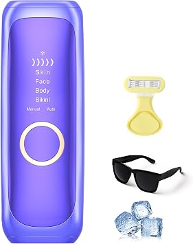 IPL Laser Hair Removal for Women and Men, 3-in-1 Functions HR/SC/RA, Sapphire Ice-Cooling System, Painless & Long-Lasting Result, at-Home Hair Removal Device for Body, Face, Legs, Arms, Bikini Line