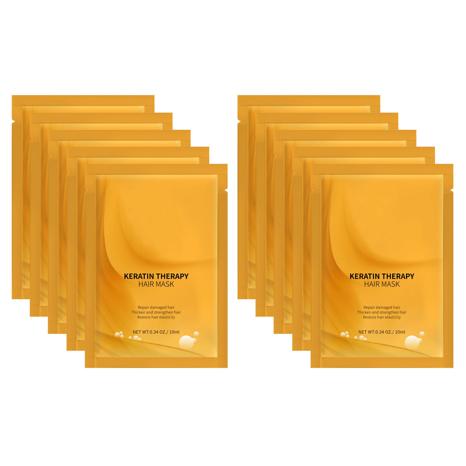 Keratin Hair Mask Deep Conditioner Keratin Hair Treatment Mask Collagen Hair Treatment Trengthens Hair Reduce Frizz and Tangles Restores Elasticity and Shine 10pcs