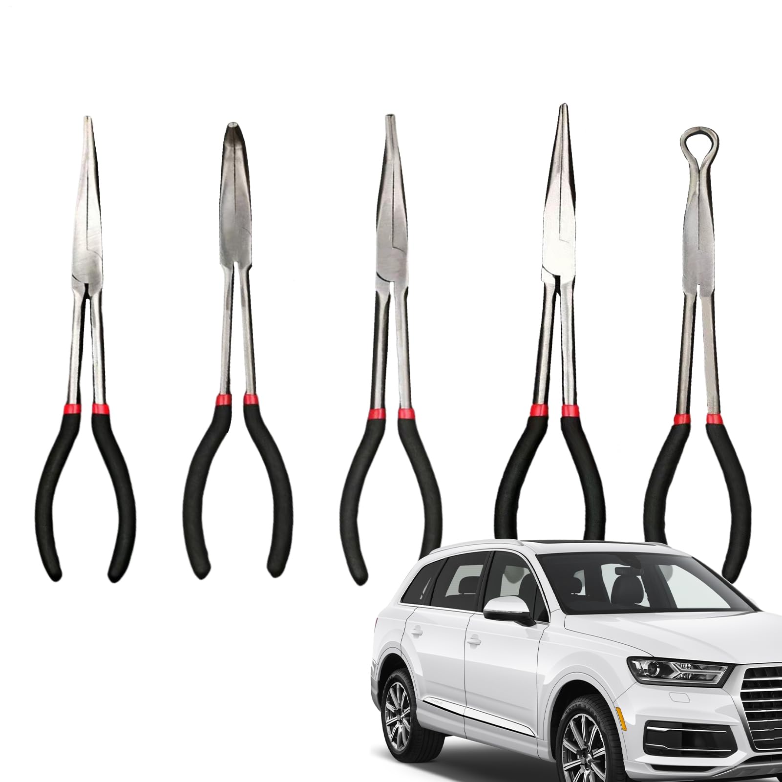Alicates de Punta Fina Con Pinzas en Ángulo de 25, 45 y 90 Grados | Alicates de Precisión de 28 cm Para Joyería, Manualidades, Pesca, Electricidad, Fontanería, Reparación Mecánica e