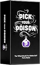 Pick Your Poison Party Game - The “What Would You Rather Do?” Family Card Game - for Kids, Tweens, Teens, College Students, Adults & Families, Halloween Party Game + Board Games Night with Your Group