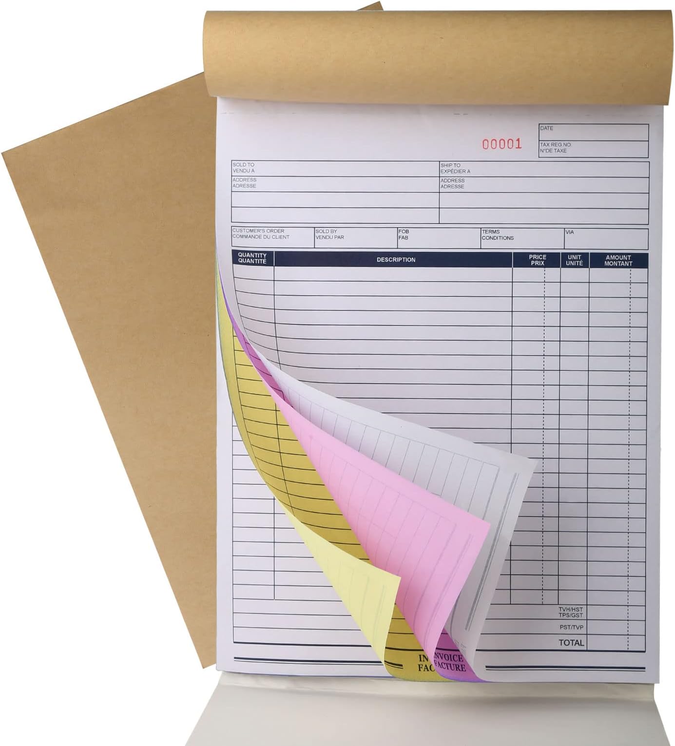 Sales Order Book, 8-1/2" X 11" Inch, 3-Part Carbonless Forms with White, Yellow, and Pink Copies, 33 Sets per Pack (1)