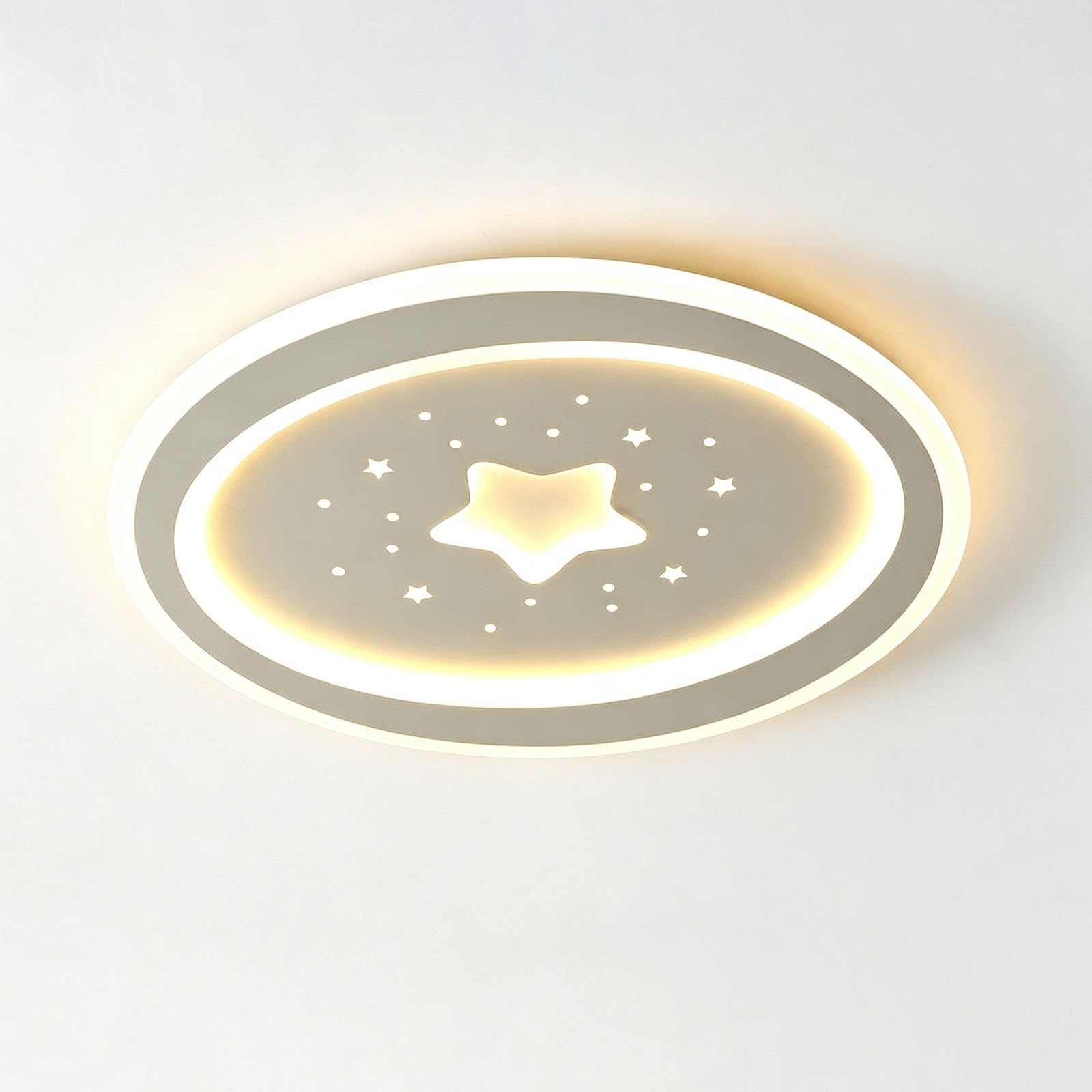Modern Star Ceiling Light 3 Lights Dimmable Flush Mount Fixture