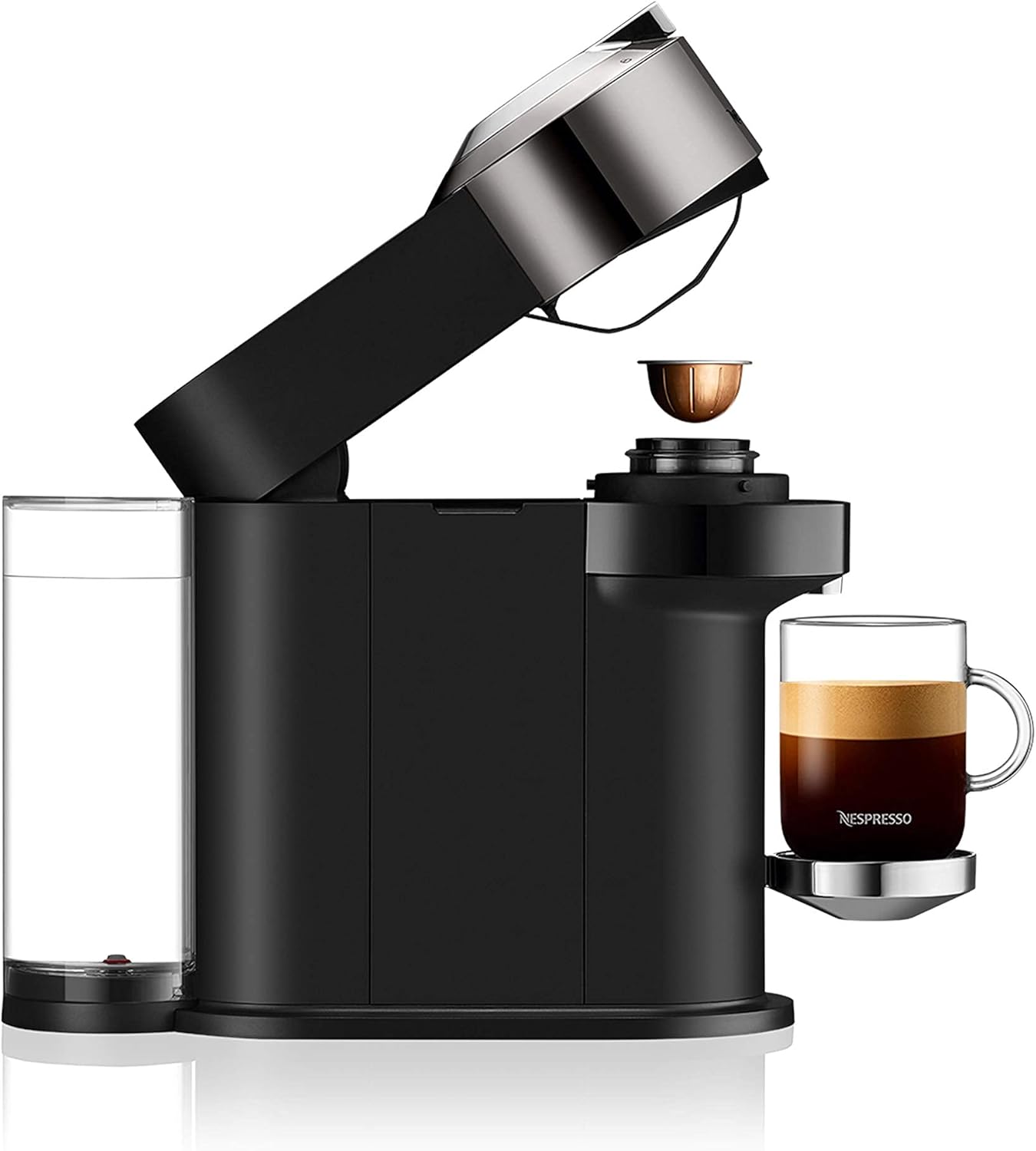 Breville-Nespresso USA BNV540DCR1BUC1 Vertuo Next Single-serve espresso maker, Dark Chrome (Renewed)