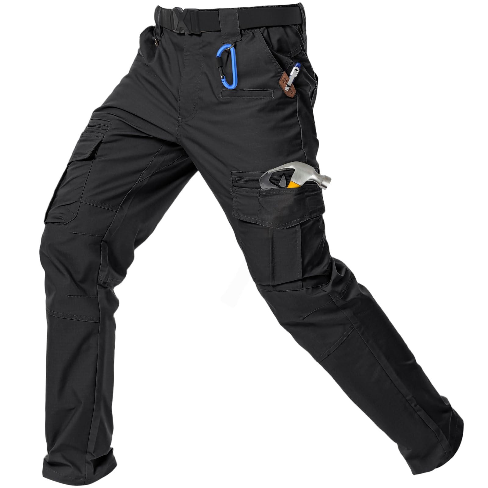 IGOLUMON Cargo Pants for Men Tactical Work Pants Mens Construction Ripstop Outdoor Casual Hiking Pants with 12 Pockets