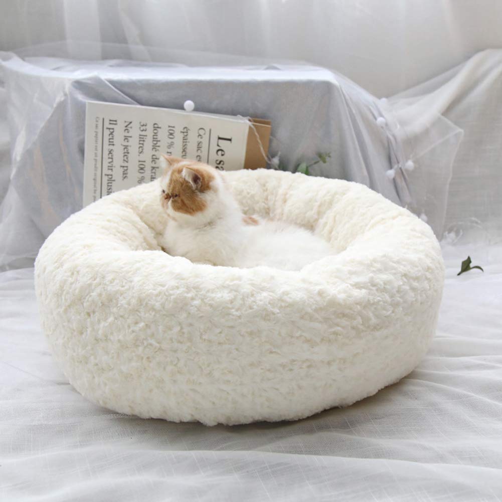 Blumenförmiges Katzenbett – Weiche Plüschhöhle Für Kleine Katzen & Hunde, Waschbar