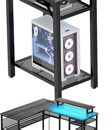 Amazon.com: Unikito L Shaped Computer Desk with Magic Power