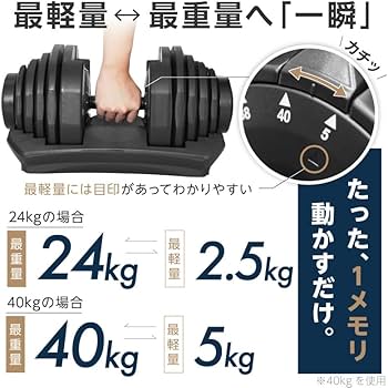 Amazon | ライシン パンプキング 片手式 24kg 1個 可変式ダンベル Amazon | ライシン パンプキング 片手式 24kg 1個 可変式ダンベル
