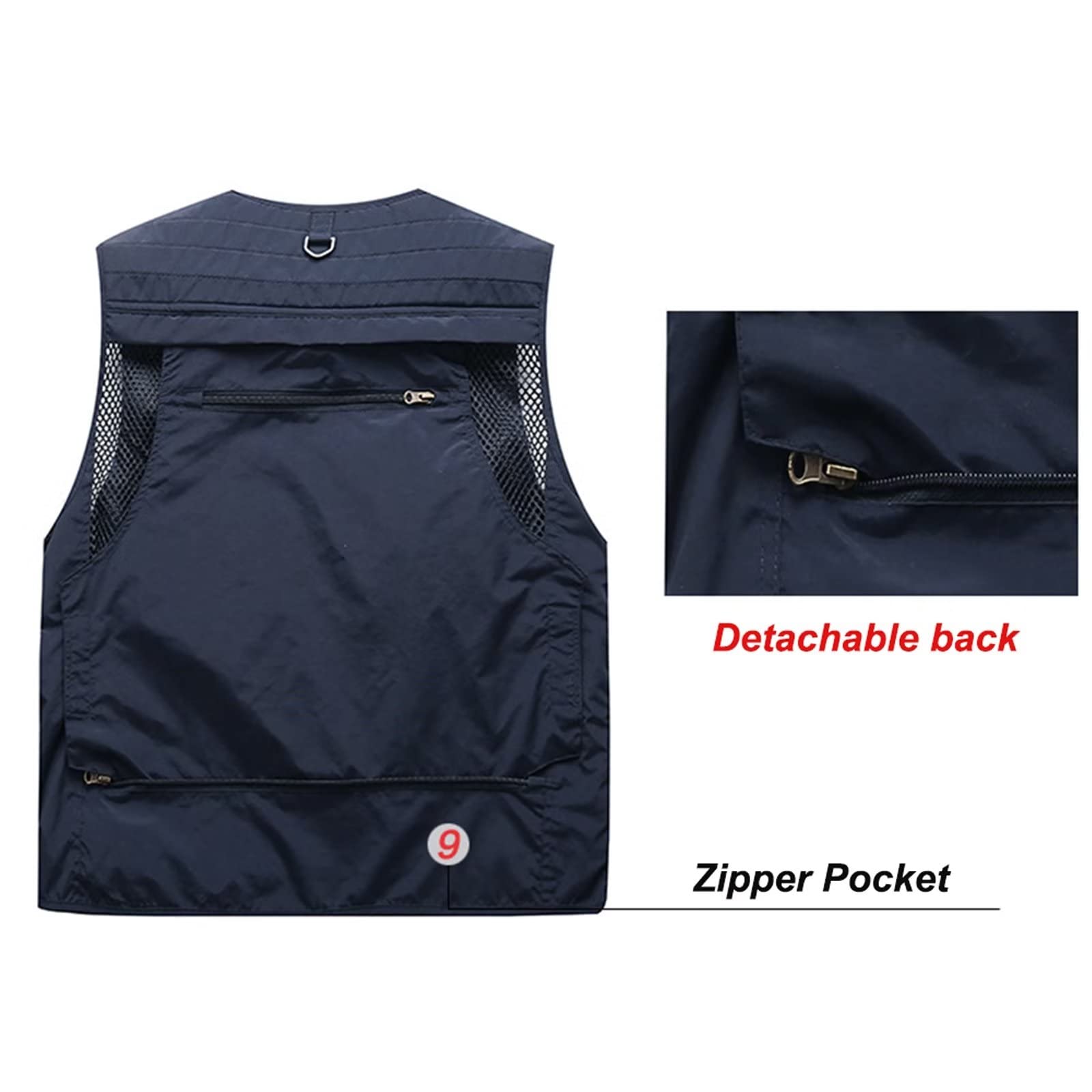 Gilet estivo da uomo con multi tasche,Gilet Asciugatura rapida multifunzione per caccia, pesca, campeggio, senza maniche, per fotografia, escursionismo