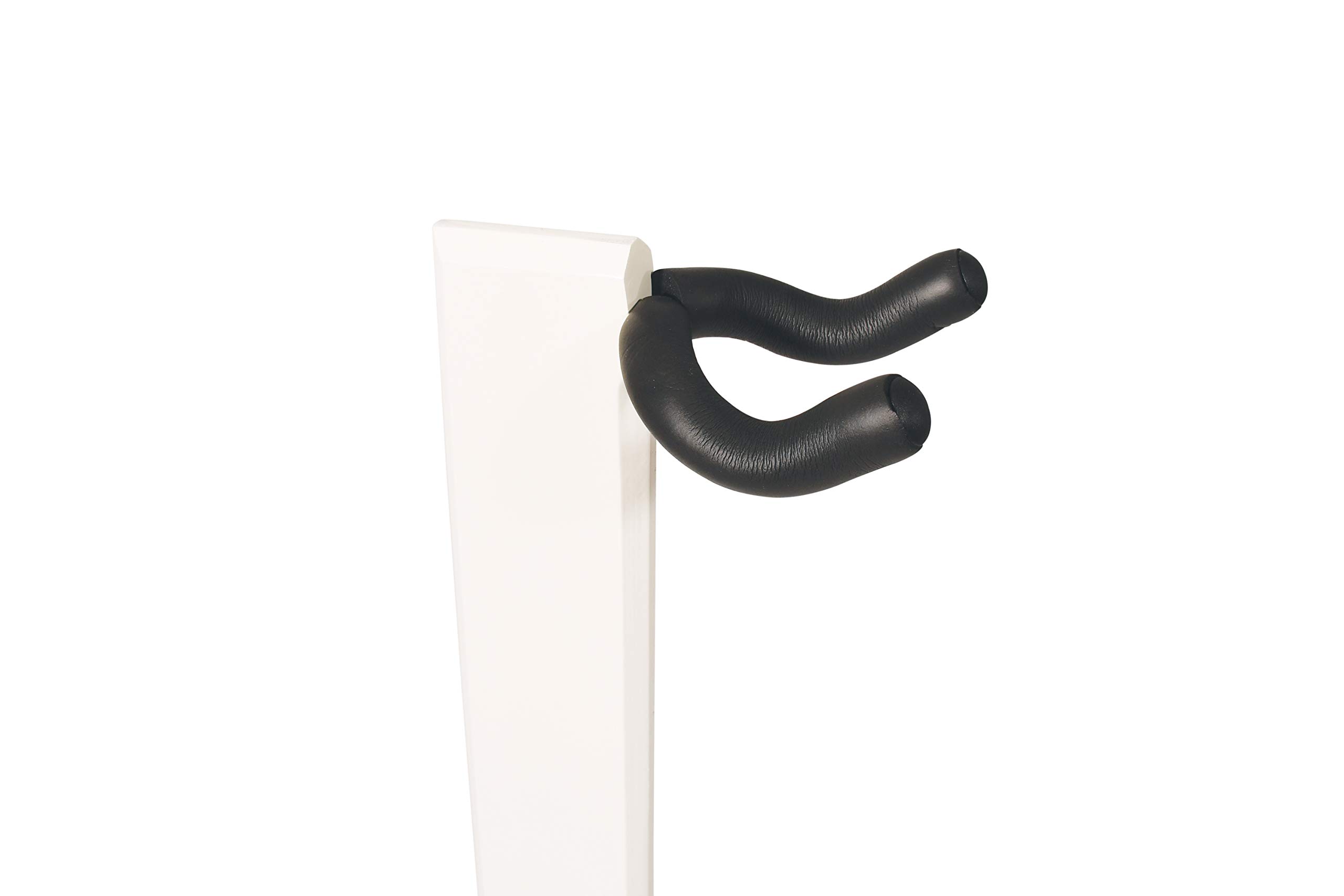 Ruach GS-5 - Supporto in legno per chitarra acustica, elettrica e basso, colore: Bianco