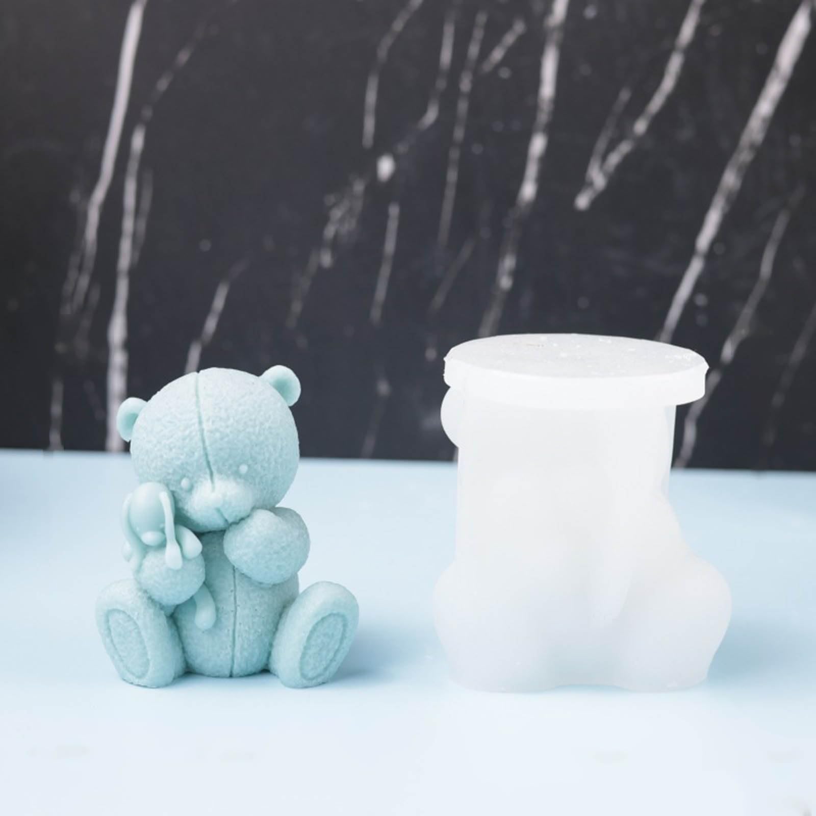 Grainrain Stampo In Silicone 3D Forma Animale – Per Candele, Saponi E Resina (Orso, Cavallo, Elefante) - 2