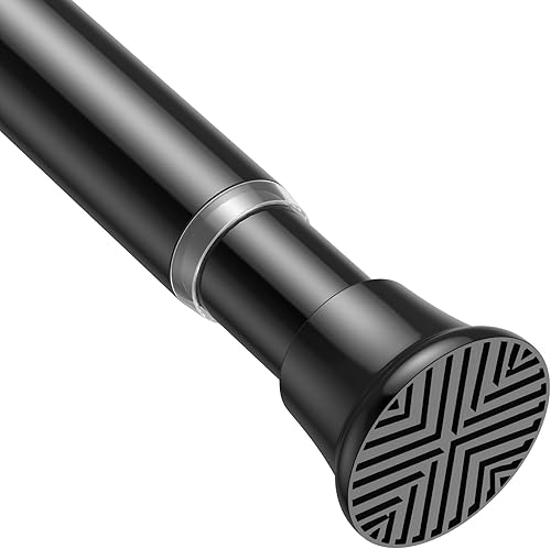 Barras de tensión para cortina negra de 18 a 36 pulgadas, barras de cortina pequeñas sin perforación, barra de tensión de resorte corta para