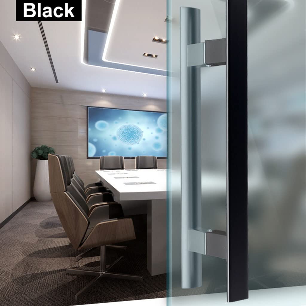 Klamka do drzwi przesuwnych Heavy Duty Barn Door Hardware Handle Szafa Dwustronna klamka do drzwi, stop aluminium (Color : Black, Size : 500MM)