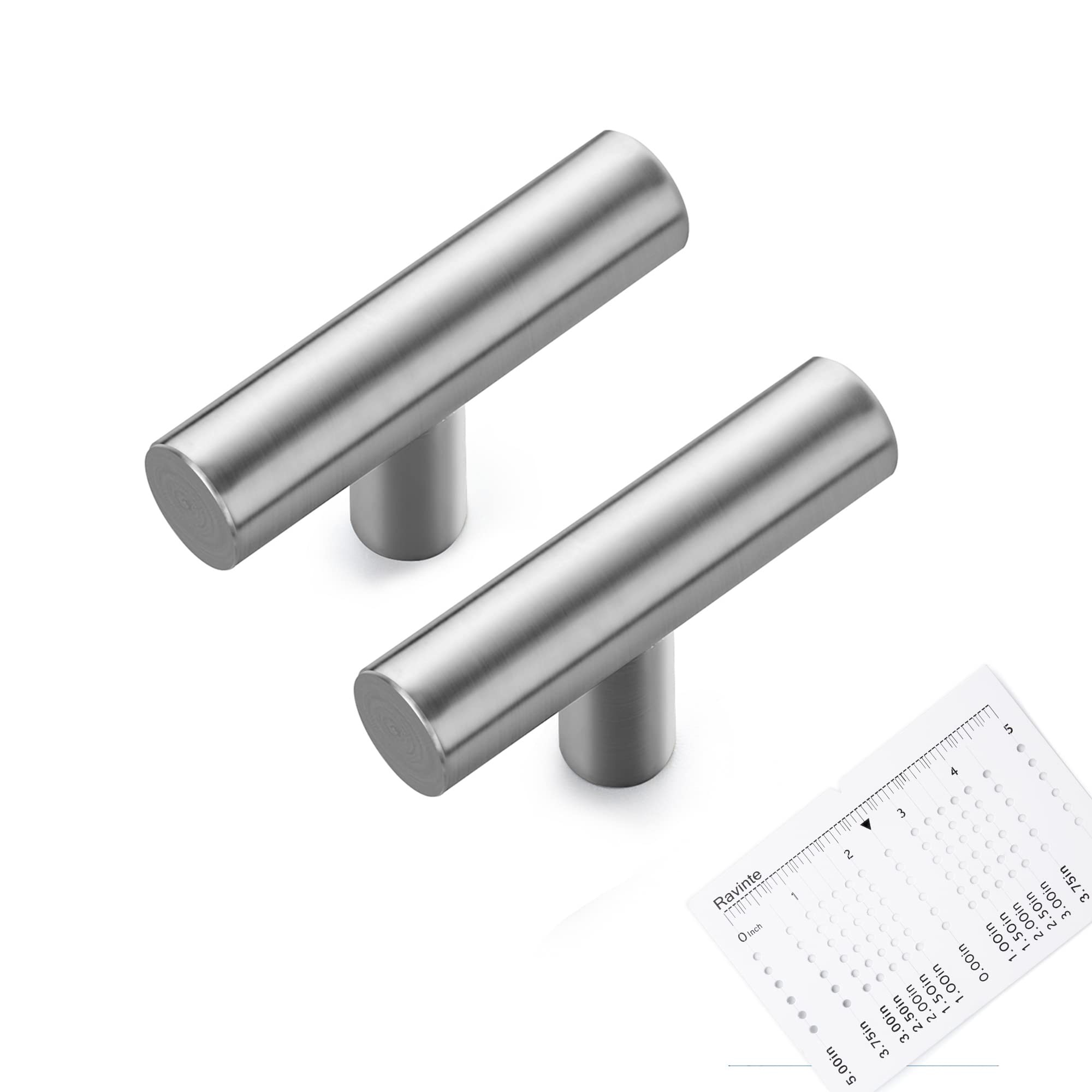 Ravinte 24 Pack 5 Inch Cabinet Pulls – Grey Stainless Steel Drawer Handles, 3 Inch Hole Center
