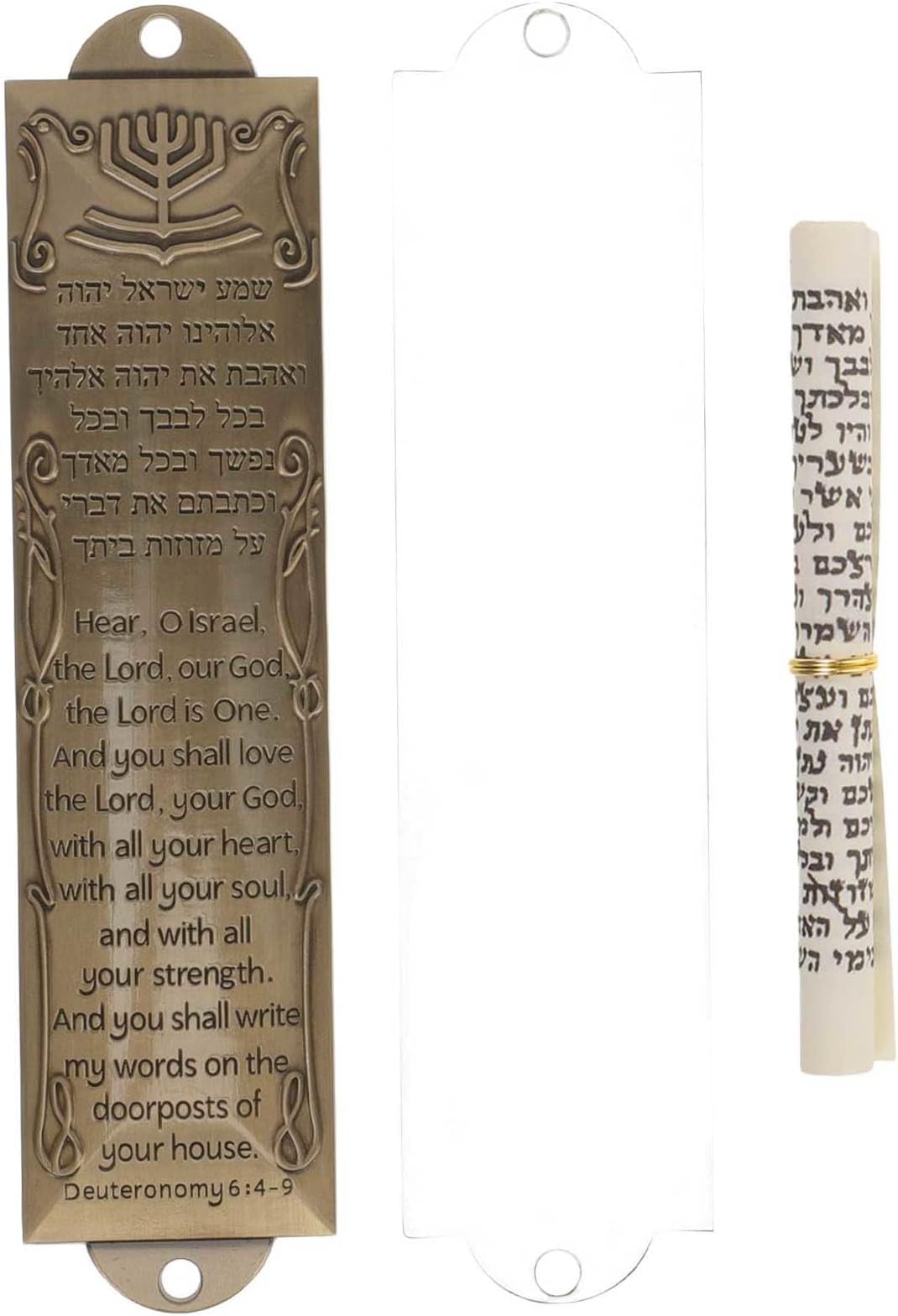 Milisten Catholic Mezuzah Religious Door Decoration Holy Craft Metal Mezuzah Judaica Decor
