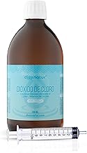 DIOXNATUR® Dioxyde de chlore 3000 ppm CDS 500 ml. Seringue de 10 ml incluse. Bouteille en verre ambré avec compte-gouttes