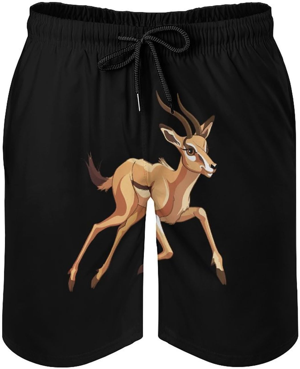 Antelope Impala Casual Men's Swim Trunks Novelty Summer Beach Shorts Swimwear with Pocket