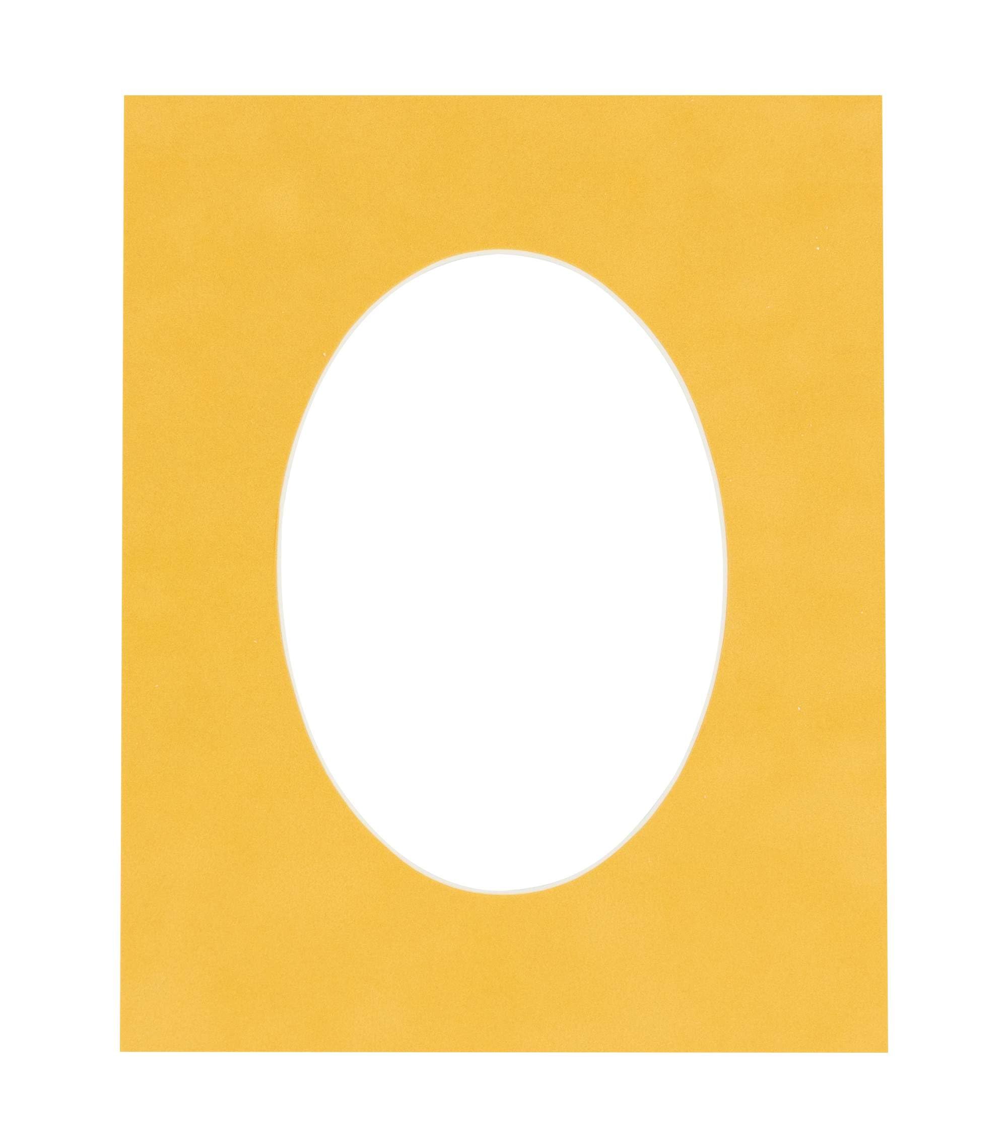 11x14 Mat Bevel Cut for 8x12 Photos - Precut Bright Yellow Oval Shaped Photo Mat Board Opening - Acid Free Matte to Protect Your Pictures - Bevel Cut for Family Photos, Pack of 1 Matboard Show Kit-picture-27