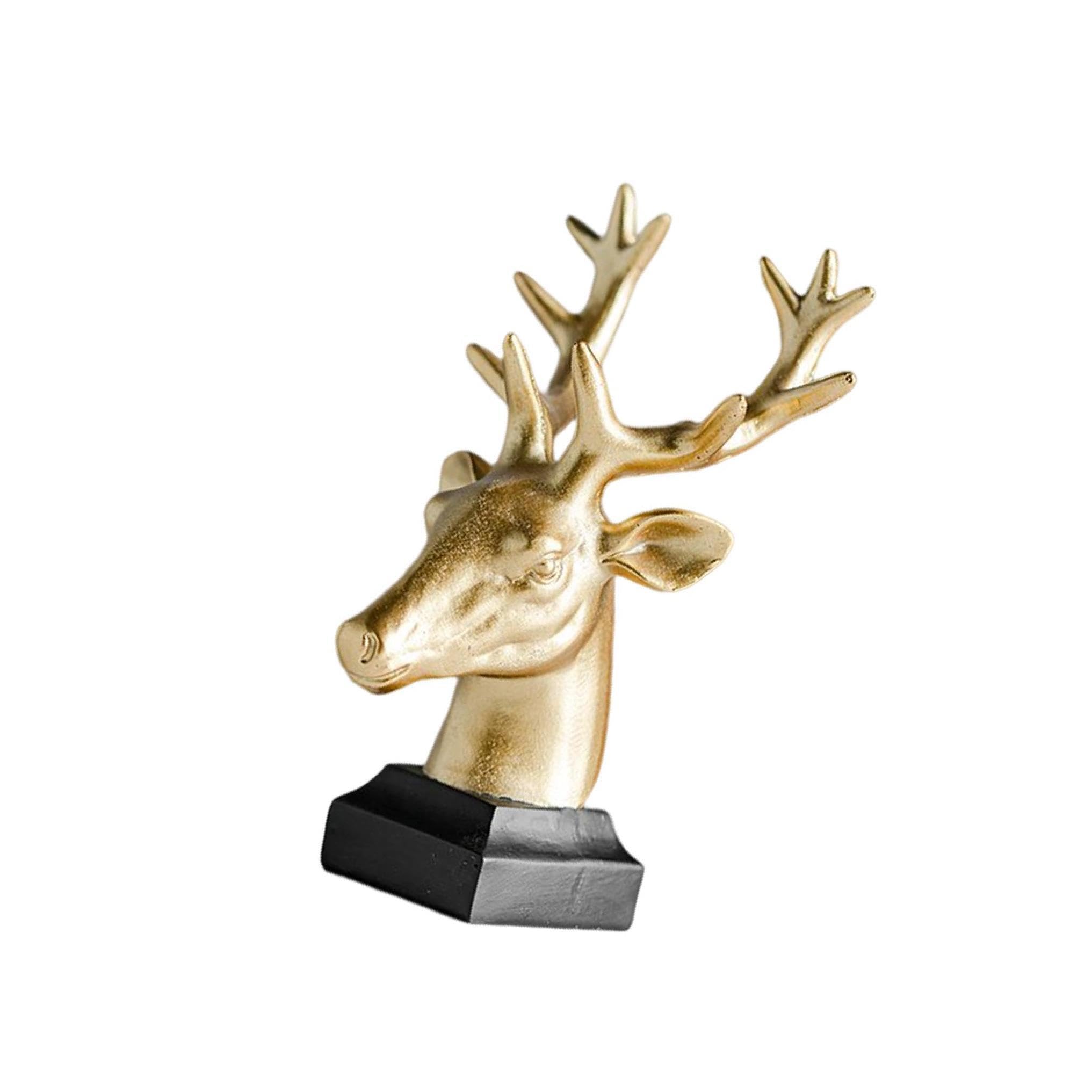 ALCXAZS Stunning Deer Head Statue for Living Room Decor Housewarming Gifts Graceful and for Majestic