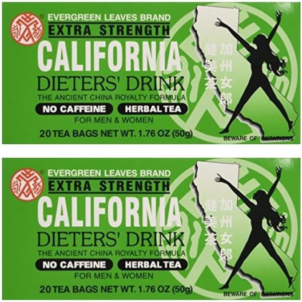 California Dieters' Drink Extra Strength Tea (Pack of 2 20-Count Boxes)